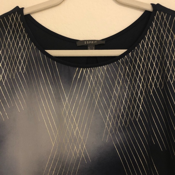 Esprit Viscose Short Sleeves Top Size Large - Picture 2 of 5